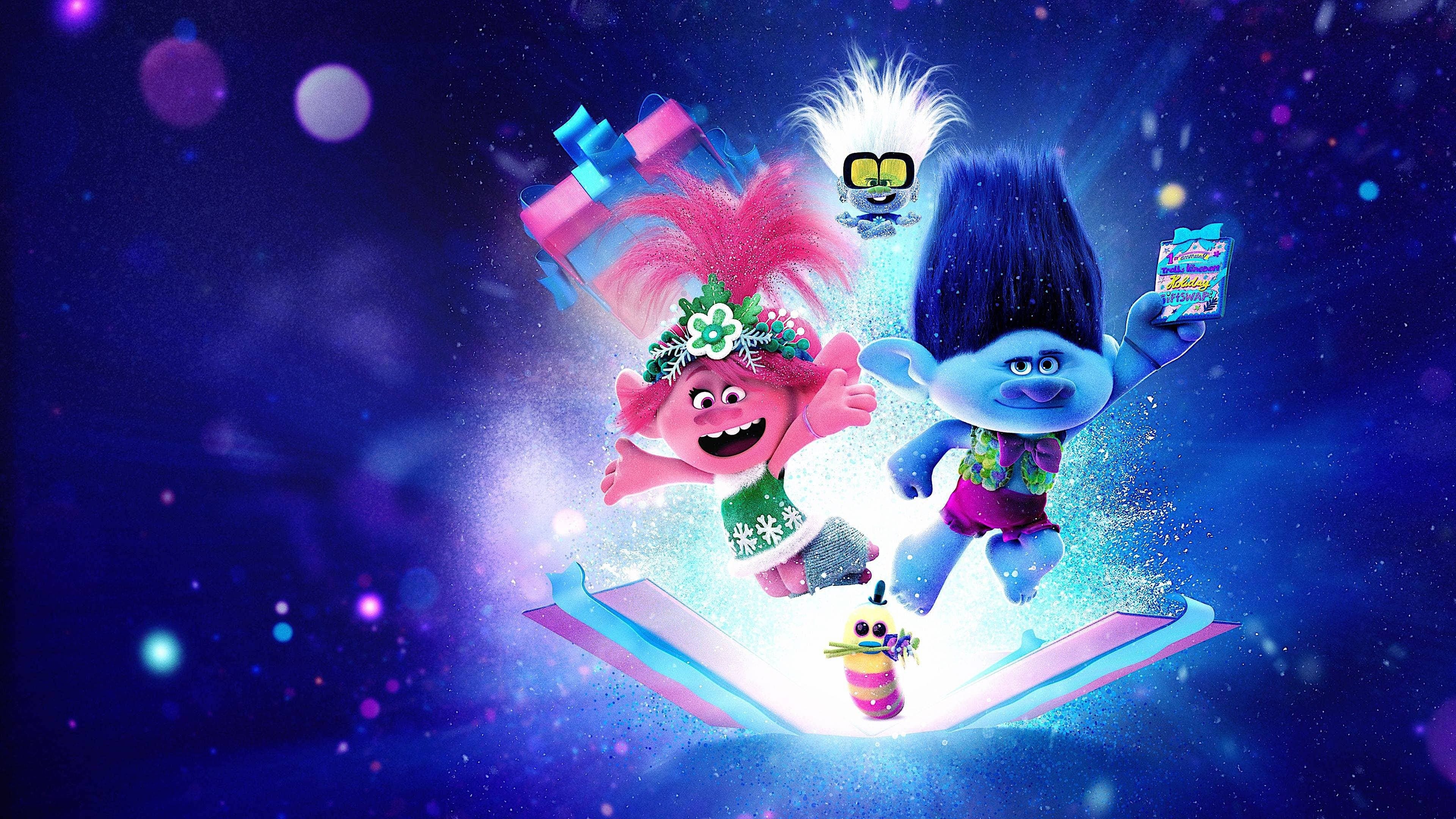 Trolls Holiday in Harmony Backdrop