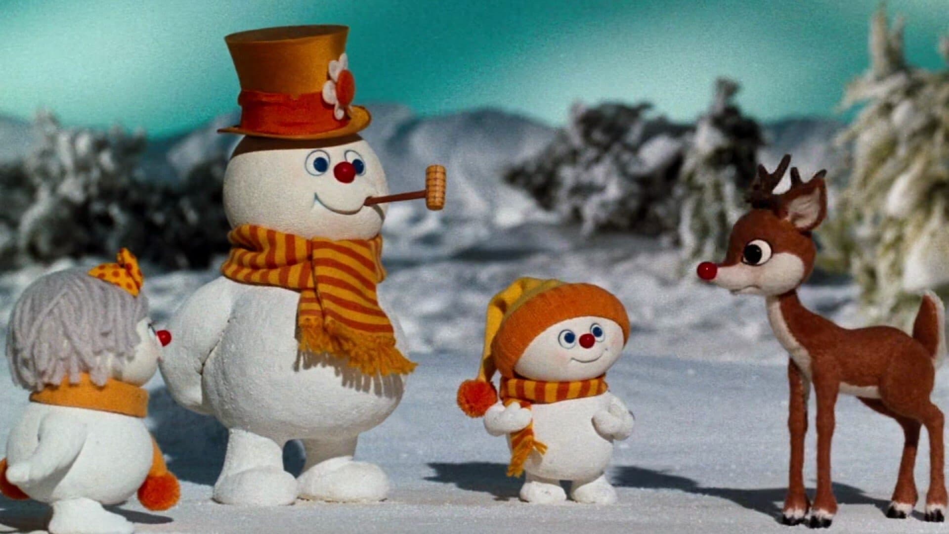 Rudolph and Frosty's Christmas in July Backdrop