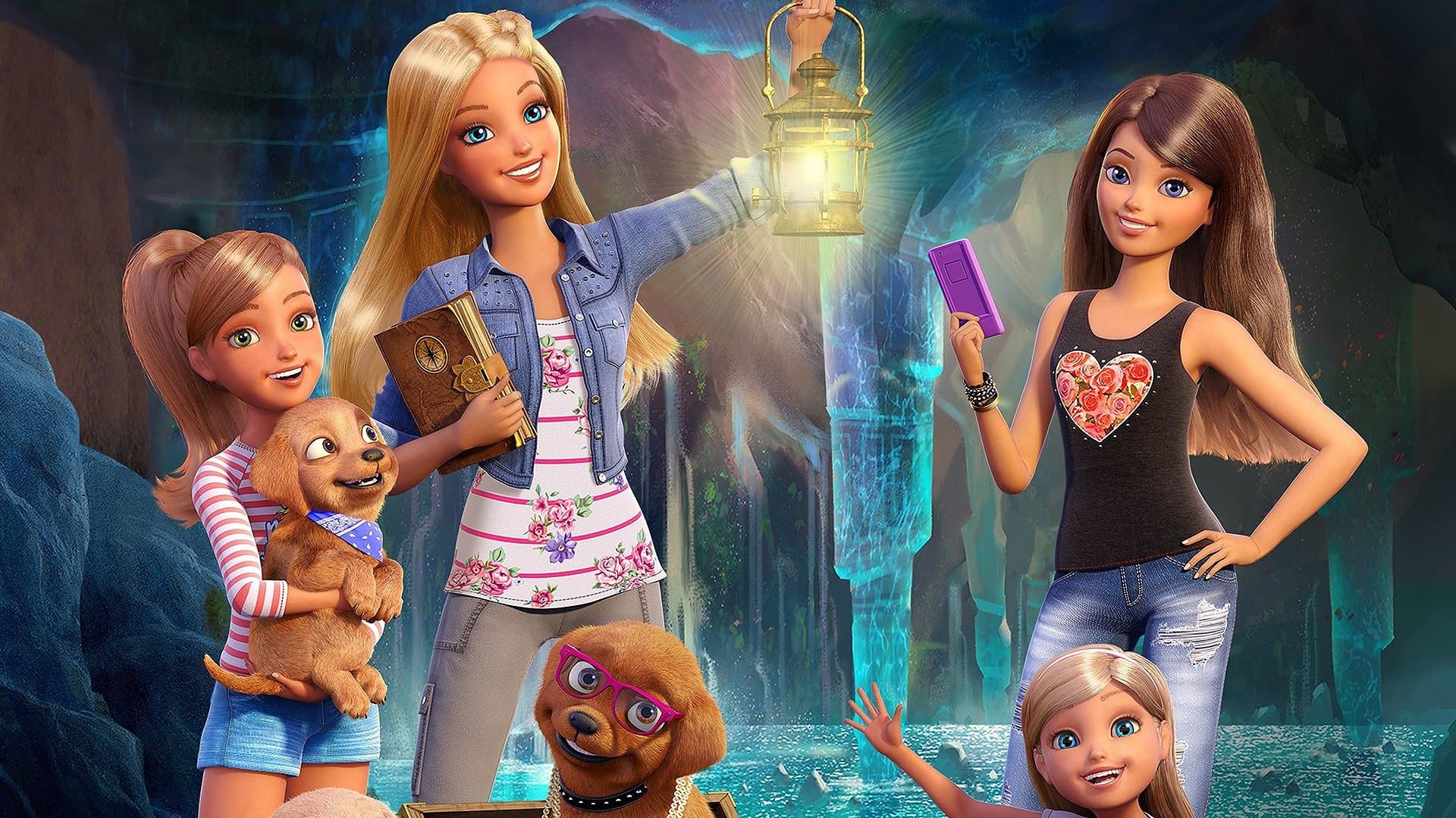 Barbie & Her Sisters in the Great Puppy Adventure Backdrop