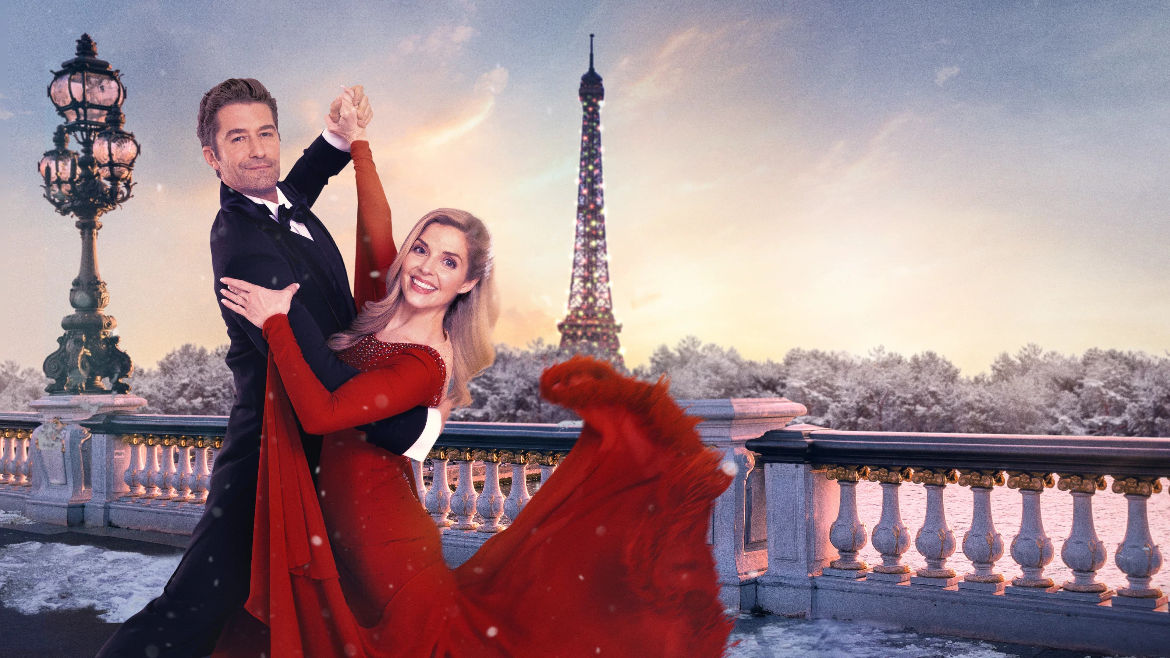 Paris Christmas Waltz Backdrop